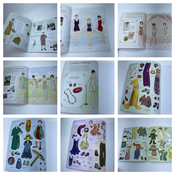 Vintage Paper Dolls Usborne Historical Sticker Paper Dolls 1920's Fashion New - Picture 4 of 16